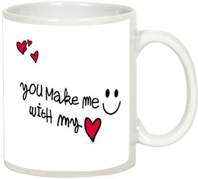 

AllUPrints Best Valentines Day Gift For Beautiful Wife White Ceramic Mug(325 ml)