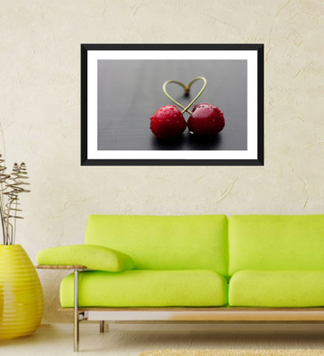 

Tallenge - Valentine's Day Gift - Cherry for your Love - Framed Art Print On Photographic Paper(24 inch X 18 inch, Framed)