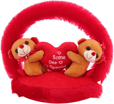 

DealBindaas Cloudie Couple On Heart Valentine Stuff Teddy - 250 mm(Brown)