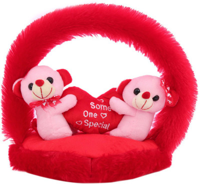

DealBindaas Cloudie Couple On Heart Valentine Stuff Teddy - 250 mm(Pink)