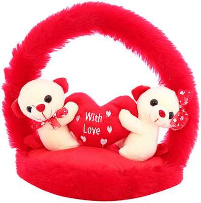 

DealBindaas Cloudie Couple On Heart Valentine Stuff Teddy - 250 mm(White)