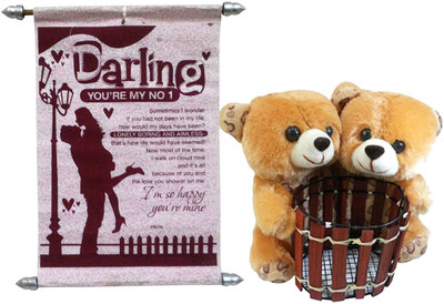 

Saugat Traders Greeting Card, Soft Toy Gift Set