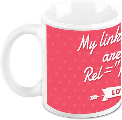 

Homesogood Follow The Love On Valentine'S Day Ceramic Mug(325 ml)