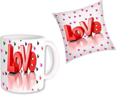 

PhotogiftsIndia Cushion, Mug Gift Set