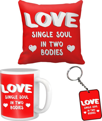 

Tied Ribbons Mug, Cushion Gift Set