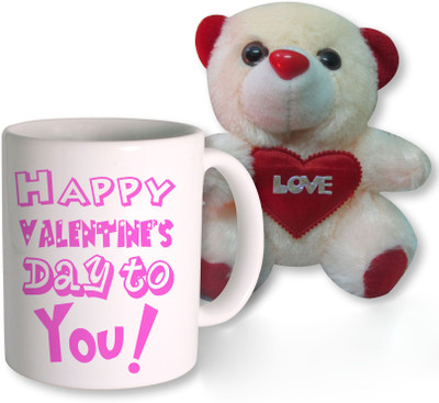 

PhotogiftsIndia Mug, Soft Toy Gift Set