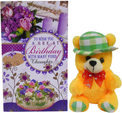 

Saugat Traders Greeting Card, Soft Toy Gift Set