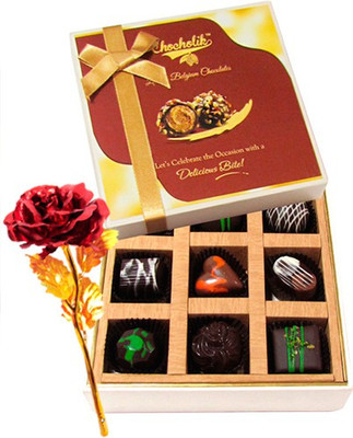 

Chocholik Artificial Flower Gift Set