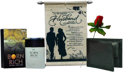 

Saugat Traders Greeting Card, Perfume, Artificial Flower Gift Set