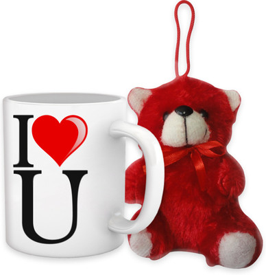 

Tied Ribbons Mug, Soft Toy Gift Set