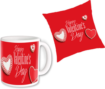 

PhotogiftsIndia Cushion, Mug Gift Set