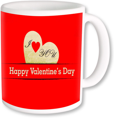 

PhotogiftsIndia Happy Valentine Day Love U Ceramic Mug(325 ml), Multicolor