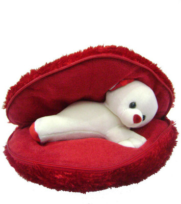 

Saugat Traders Big Heart Teddy - 13.78 Inch(Red)