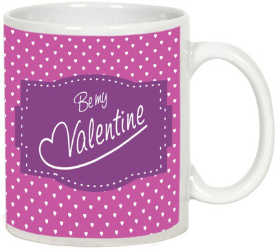

AllUPrints Wanna Be My Valentine White Ceramic Mug(325 ml)
