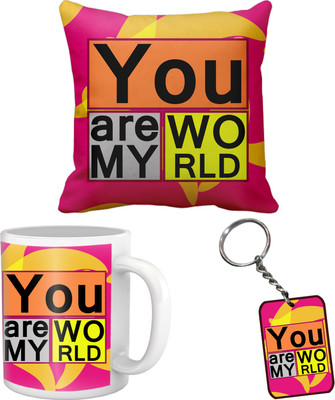 

Tied Ribbons Mug, Cushion Gift Set