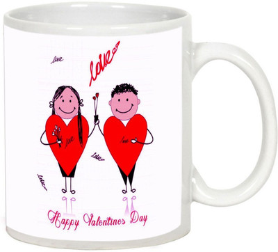 

AllUPrints I Love Valentines Day Just For You White Ceramic Mug(325 ml)