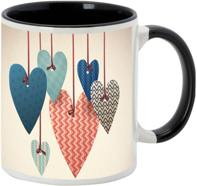 

AllUPrints Symbol Of Love Black Ceramic Mug(325 ml)