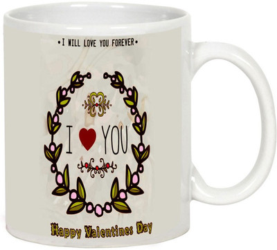 

AllUPrints Best Gift For My Valentine White Ceramic Mug(325 ml)