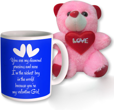 

PhotogiftsIndia Mug, Soft Toy Gift Set