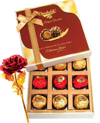 

Chocholik Artificial Flower Gift Set