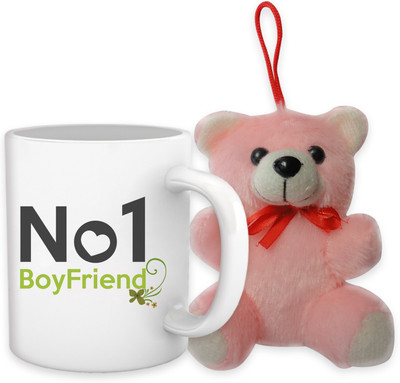 

Tied Ribbons Mug, Soft Toy Gift Set