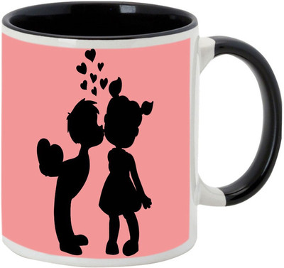 

AllUPrints Love Everywhere Black Ceramic Mug(325 ml)