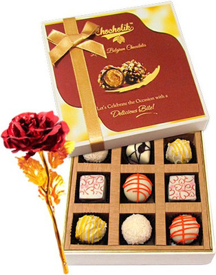 

Chocholik Artificial Flower Gift Set