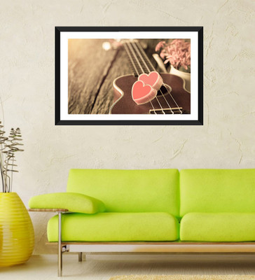 

Tallenge - Valentine's Day Gift - Musical Love - Framed Art Print On Photographic Paper(24 inch X 18 inch, Framed)