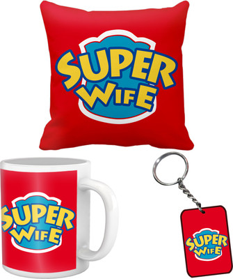 

Tied Ribbons Mug, Cushion Gift Set
