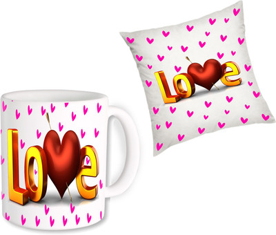 

PhotogiftsIndia Cushion, Mug Gift Set