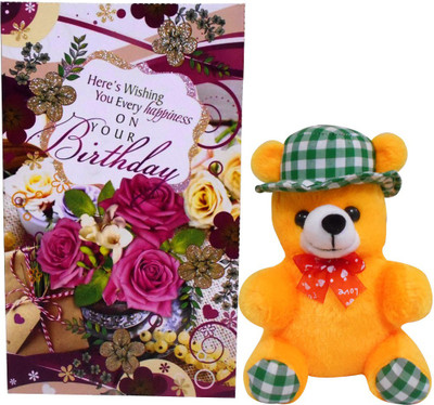 

Saugat Traders Greeting Card, Soft Toy Gift Set