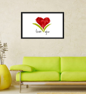 

Tallenge - Valentine's Day Gift - Red Heart - Framed Art Print On Photographic Paper(24 inch X 18 inch, Framed)
