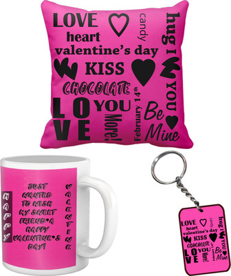 

Tied Ribbons Mug, Cushion Gift Set