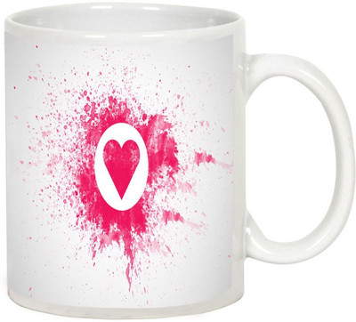 

AllUPrints Romantic Valentines Day Gift White Ceramic Mug(325 ml)