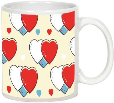 

AllUPrints Colorful Love Symbols White Ceramic Mug(325 ml)