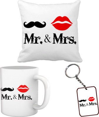 

Tied Ribbons Mug, Cushion Gift Set