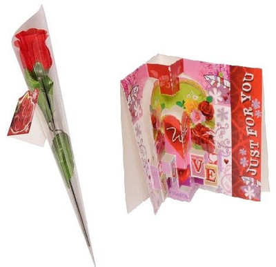 Indigo Creatives Proposal I Love You Rose, Pop Up Card Send Many Value Gift Set Gift Set available at flipkart for Rs.197