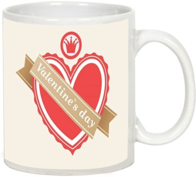 

AllUPrints Valentines Day Special Gift White Ceramic Mug(325 ml)