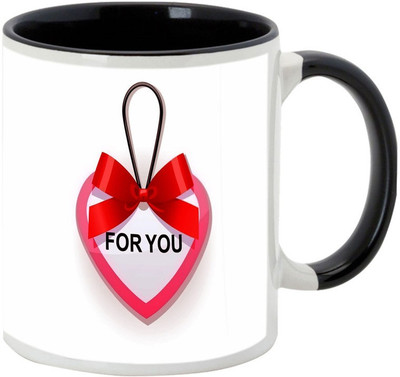 

AllUPrints Be My Valentine This Year Black Ceramic Mug(325 ml)