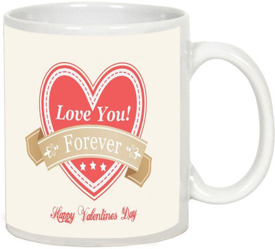 

AllUPrints Valentines Day Present For My Life White Ceramic Mug(325 ml)