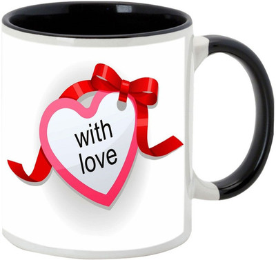 

AllUPrints Valentines Day Special Present Black Ceramic Mug(325 ml)
