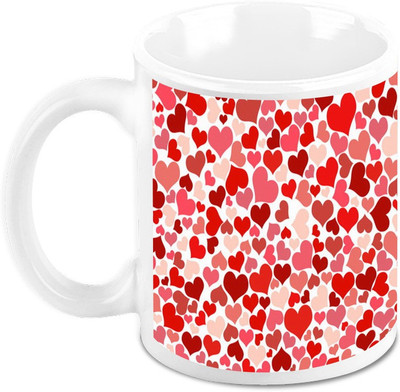 

Homesogood Lovely Hearts On Valentine'S Day Ceramic Mug(325 ml)