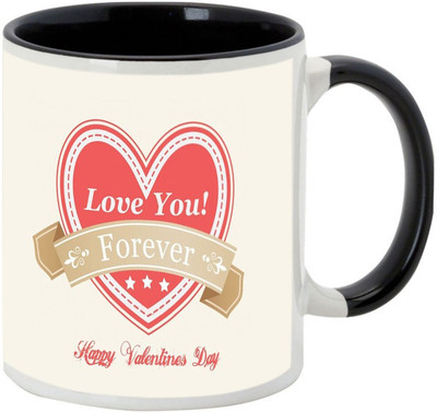 

AllUPrints Valentines Day Present For My Life Black Ceramic Mug(325 ml)