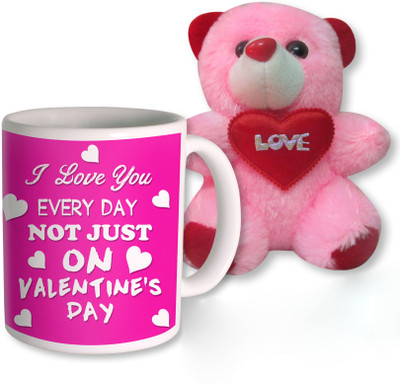

PhotogiftsIndia Mug, Soft Toy Gift Set