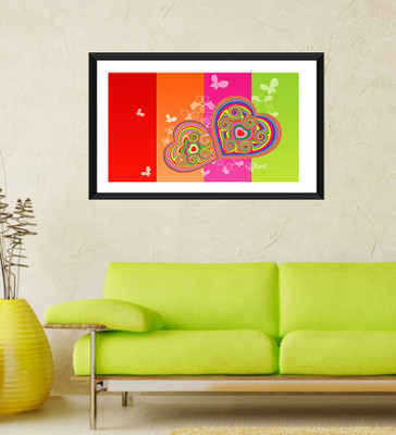 

Tallenge - Valentine's Day Gift - Valentine Hearts - Framed Art Print On Photographic Paper(24 inch X 18 inch, Framed)