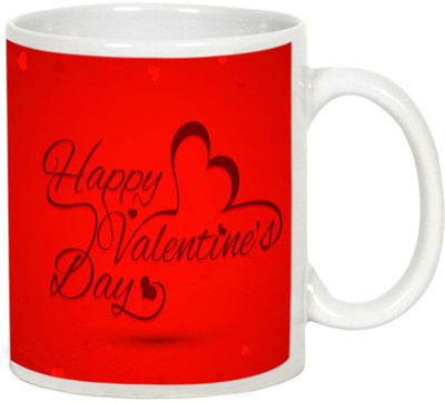 

AllUPrints Happy Valentine Day White Ceramic Mug(325 ml)