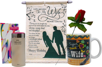 

Saugat Traders Greeting Card, Perfume, Artificial Flower, Mug Gift Set
