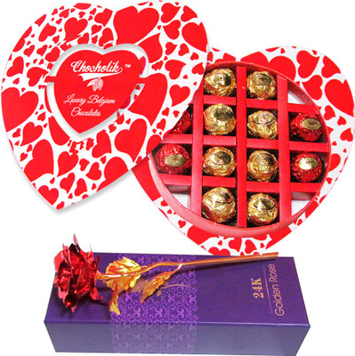 

Chocholik Artificial Flower Gift Set