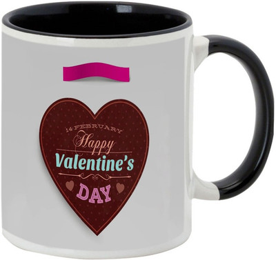 

AllUPrints Gift Of A Lifetime On Valentines Day Black Ceramic Mug(325 ml)