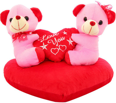 

DealBindaas Heart Sofa Couple Valentine Stuff Teddy - 220 mm(Pink)